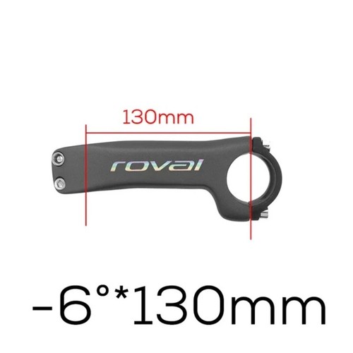 Full Carbon + Aluminum Cap Road Mountain Bike Handlebar Stem Angle -6/-17 Degree - Picture 12 of 38