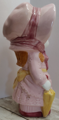 Rare ~ Vintage ~ Lefton ~ Hand Painted Girl ~ Coin Bank With Stopper ~ Japan - Picture 2 of 6