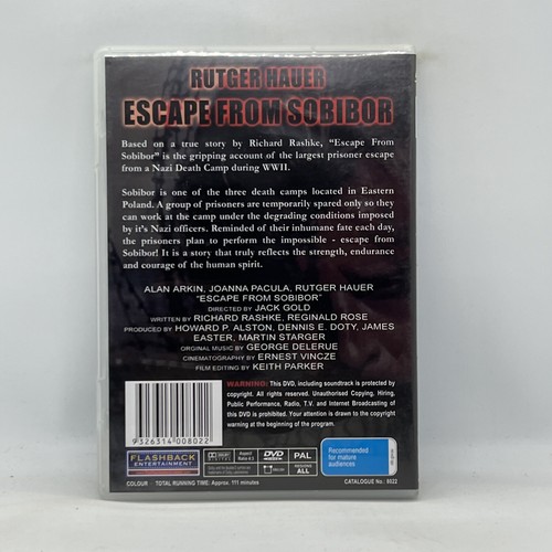 Escape From Sobibor Prisoner Escape DVD Movie Film Free Post R4 PAL - Picture 2 of 4