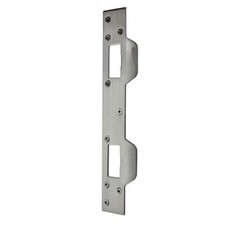 Replacement Door Latch Strike Plate Satin Nickel Home Entry Security Protection