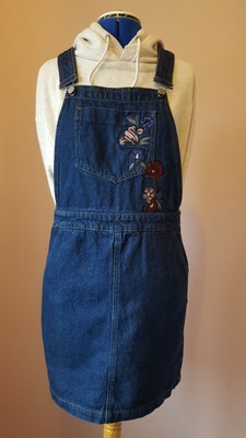 dorothy perkins denim pinafore dress