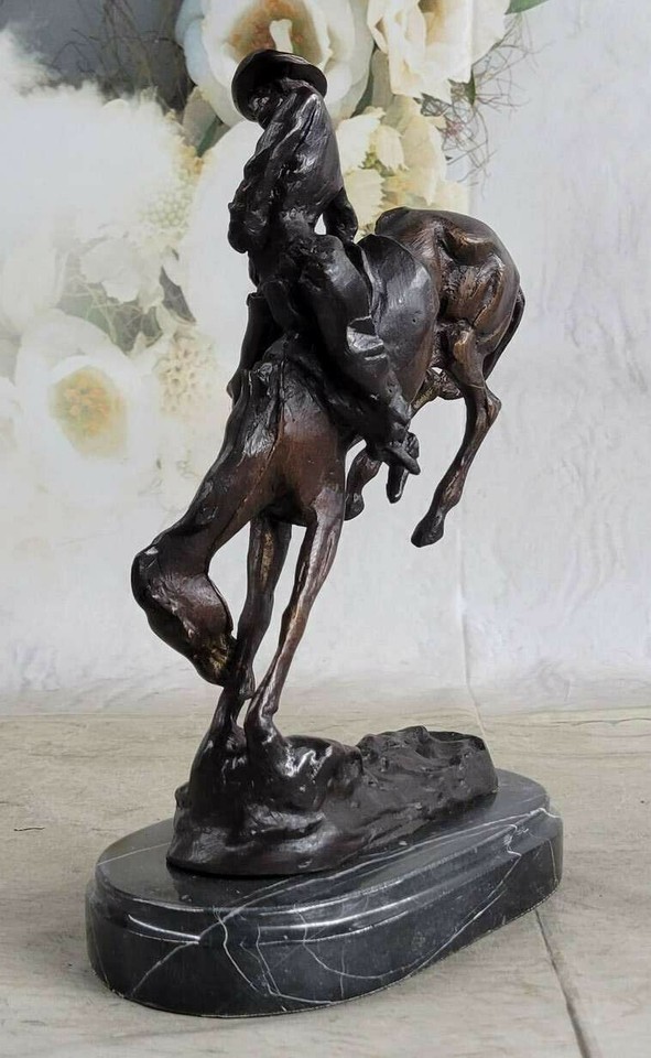 Outlaw Solid Bronze Statue by F.Remington Sculpture Artwork Figurine