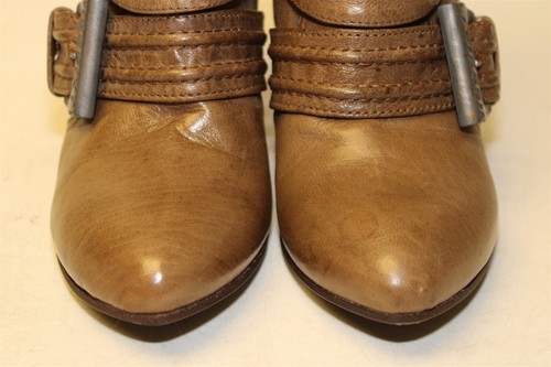Miss Sixty Mujer 38 8 Marrón Cuero Puños Botines Tacón - Imagen 5 de 24
