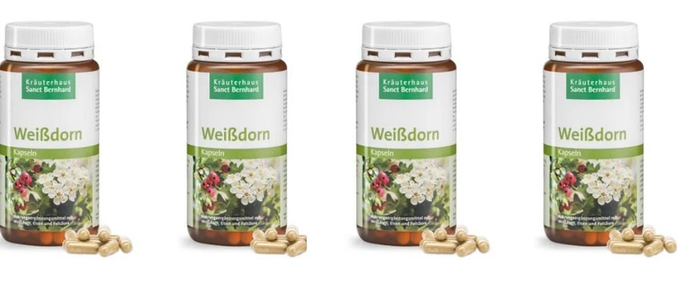 Sanct Bernhard Weissdorn – 4 x 240 Kapseln (12,39 EUR/100 g) - Bild 1 von 1