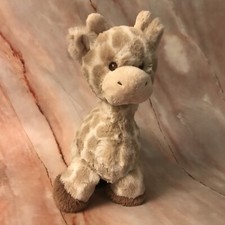 Aurora Baby Giraffe Plush Stuffed Animal Rattle Soft Sewn Eyes Ebba Lovey 10" XX