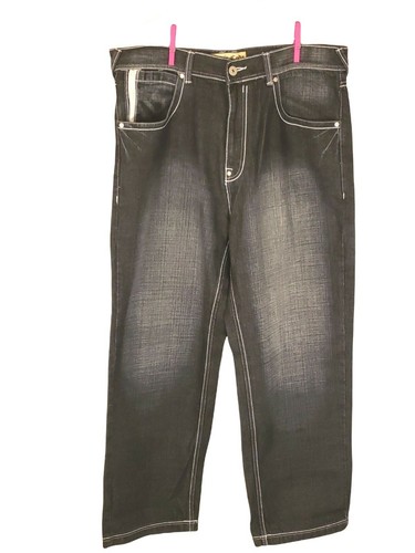 Basic Code Mens Jeans 40/32 Dark Blue 