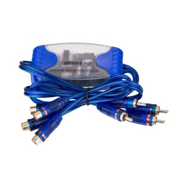 50W 4-Channel Car Stereo RCA Audio Noise Filter Suppressor Ground Loop Isolator