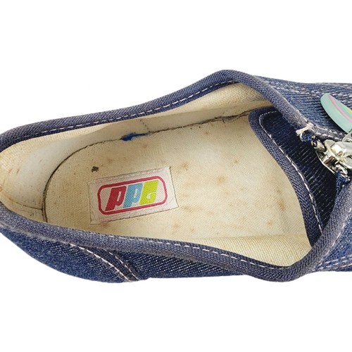 Vintage Powerpuff Girls Denim Shoes Embroidered Characters Zip Sneakers Size 3.5 - Picture 11 of 12