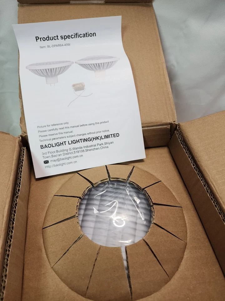 Par64 Bulb LED 40W Dimmable 500Watt Halogen Equivalent 120° Daylight, White - Image 2 of 4