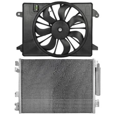 Engine Condenser and Cooling Fan Assembly For 2011-2018 2019 2020 Dodge Charger