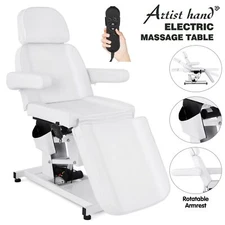 White 3 Motor Electric Facial Bed Massage Table Beauty Tattoo Chair with Remote
