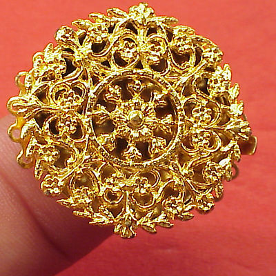 Vintage 28mm Necklace Clasp Connector 5 Str Miriam Haskell Gold Plated Unsigned
