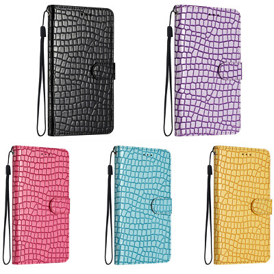 Hülle für iPhone 15 14 13 12 11 XR Krokodil PU Leder Flip Wallet Case Handyhülle