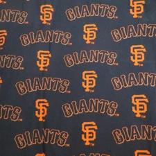 Cotton Quilt Fabric San Francisco Giants Football 37" x 45" Craft Material #339