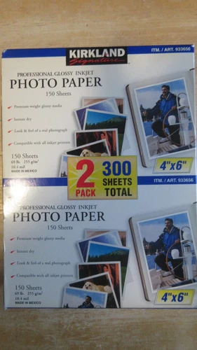 Kirkland 4x6 Photo Paper 300 Sheets Total 69 Lb 10.4mil NEW SEALED