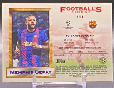 2021-22 Topps Finest Flashbacks #191 MEMPHIS DEPAY FC BARCELONA