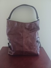Tano Original Bag Check Bucket Brown Soft Leather Multi-pocket Made In Italy