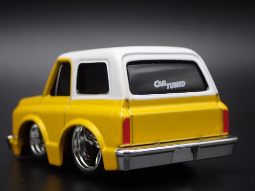 1969 69 CHEVY Chevrolet K5 Blazer Coche Afinado Amarillo 1/64 Escala Modelo - Imagen 5 de 8