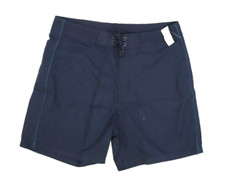 Old Navy Solid Board Shorts 6" Inseam Drawstring Pockets Navy Blue Mens 33