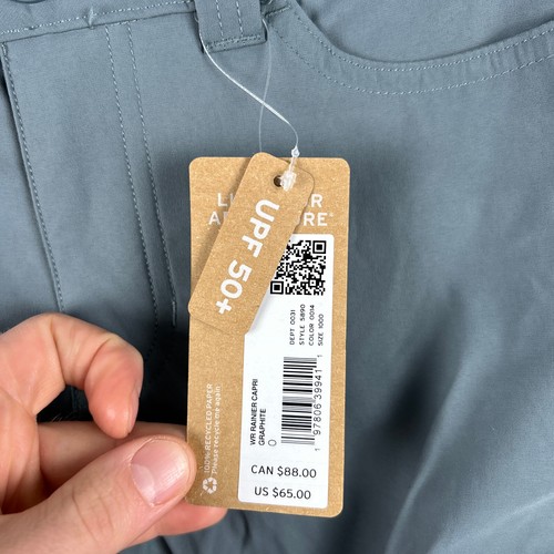 Eddie Bauer Pants Adult Size 0 Graphite Rainer Capri Hiking Womens NWT NEW - Picture 8 of 12