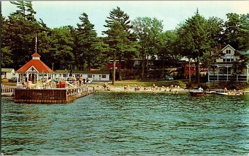 50er Jahre. THE EDGEWOOD RESORT. ALEXANDRIA BAY, NY. POSTKARTE EE5