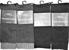 Trouser Socks For Men Black/Dark Gray One Size Fit 9-11 Lot of 3, 6, 12 24
