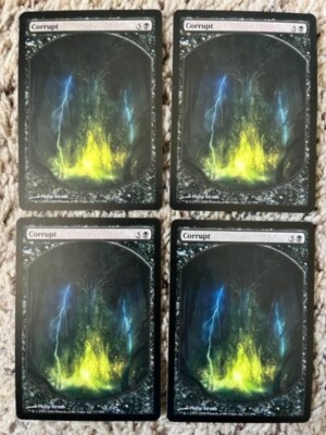 MTG - Corrupt x4 - Full Art Textless
