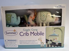 Summer Giggle Gang Baby Mobile with 5 Animals 2011 Nursery Crib Mobile