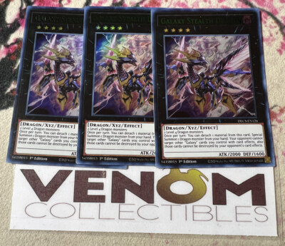 3x (M/NM) Galaxy Stealth Dragon (Blue) DLCS-EN126 Ultra Rare 1st