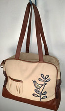 Pet Carrier Bag Purse Tote For Small Dog Tan Brown 15"x7.5"W x 11"D Mesh Sides