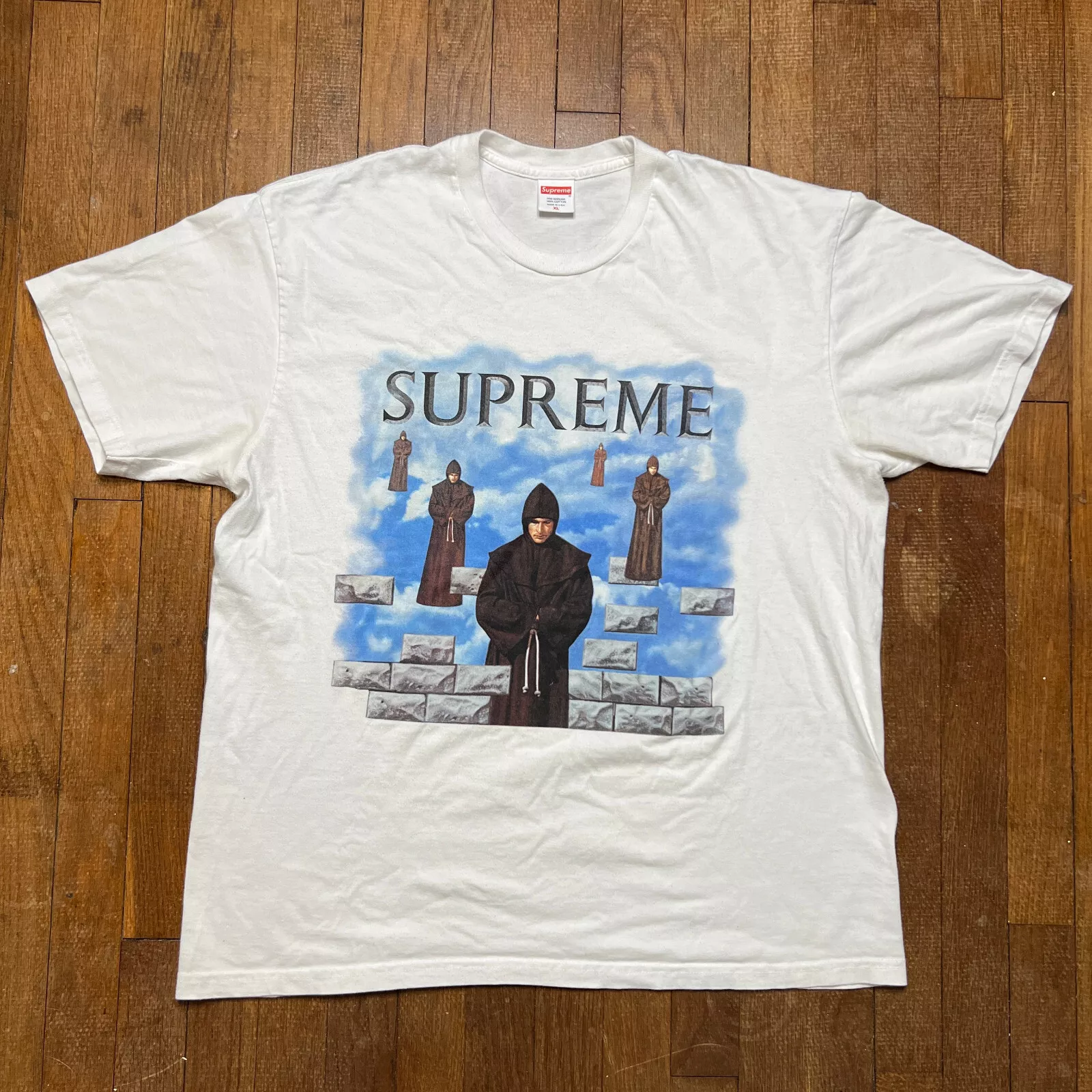 Chemise Supreme New York Levitation Monk Rock Graphic FW19 blanche XL