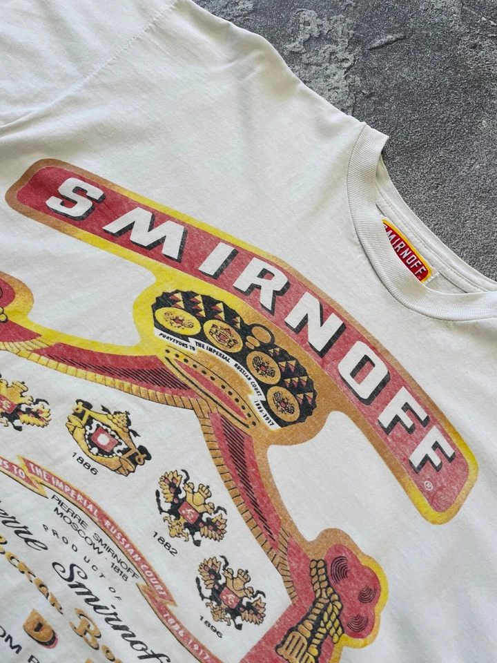 Camisa Estampada Vintage Años 90 Smirnoff Vodka Promo Talla L Foto 4 de 4