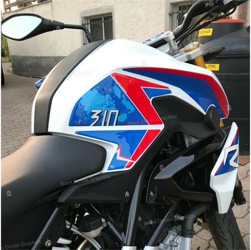 Stickers Resin 3D Protection Sides Tank Compatible With BMW G 310 R - Zdjęcie 1 z 4