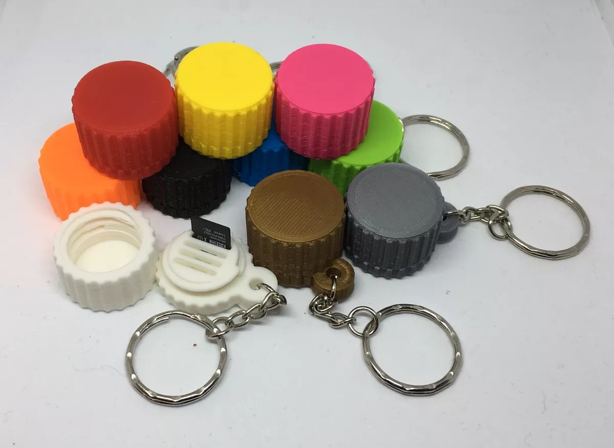 Micro SD Holder Keyring Mini SD Card or Micro SIM Card Holder Keyring Holds4