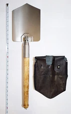 100% Titanium Lightweight FOLDING Shovel Car Tourist Garden with Leather Sheath