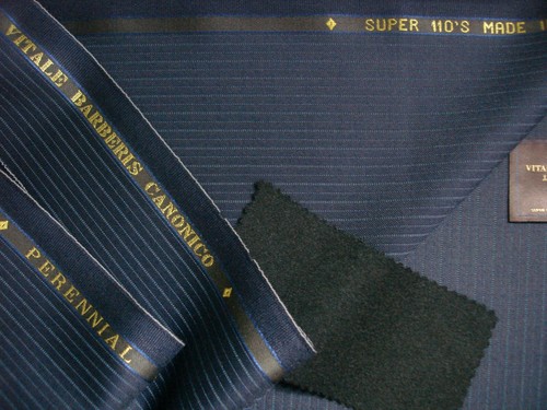 Vitale Barberis Canonico SUPER 110'S WOLLANZUG STOFF MADE IN ITALY = 3,4m. - Bild 4 von 12
