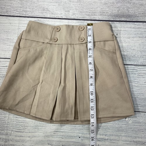 Nautica School Pleated Skirt Uniform Khaki Girl’s Sz Regular 8 Scooter Pockets - Picture 3 of 10