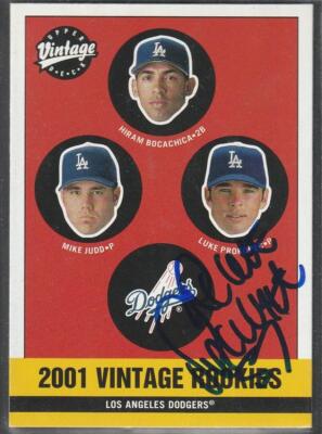 Original Autograph, Luke Prokopec RC; Dodgers, 2001 Upper Deck