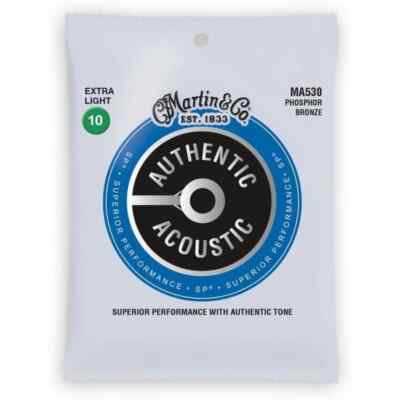 Martin Saiten MA530 Phosphor Bronze authentische Akustikgitarrensaiten Extra Lig