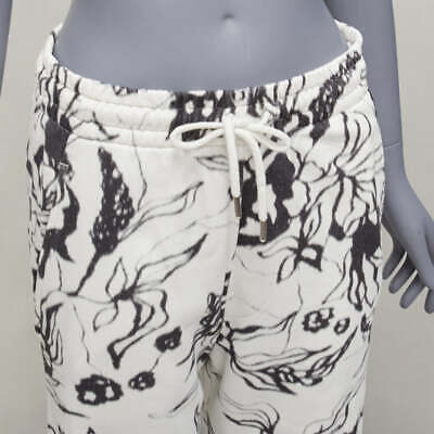 DRIES VAN NOTEN black white cotton blurry abstract floral DRIES VAN NOTEN black white cotton blurry abstract floral
