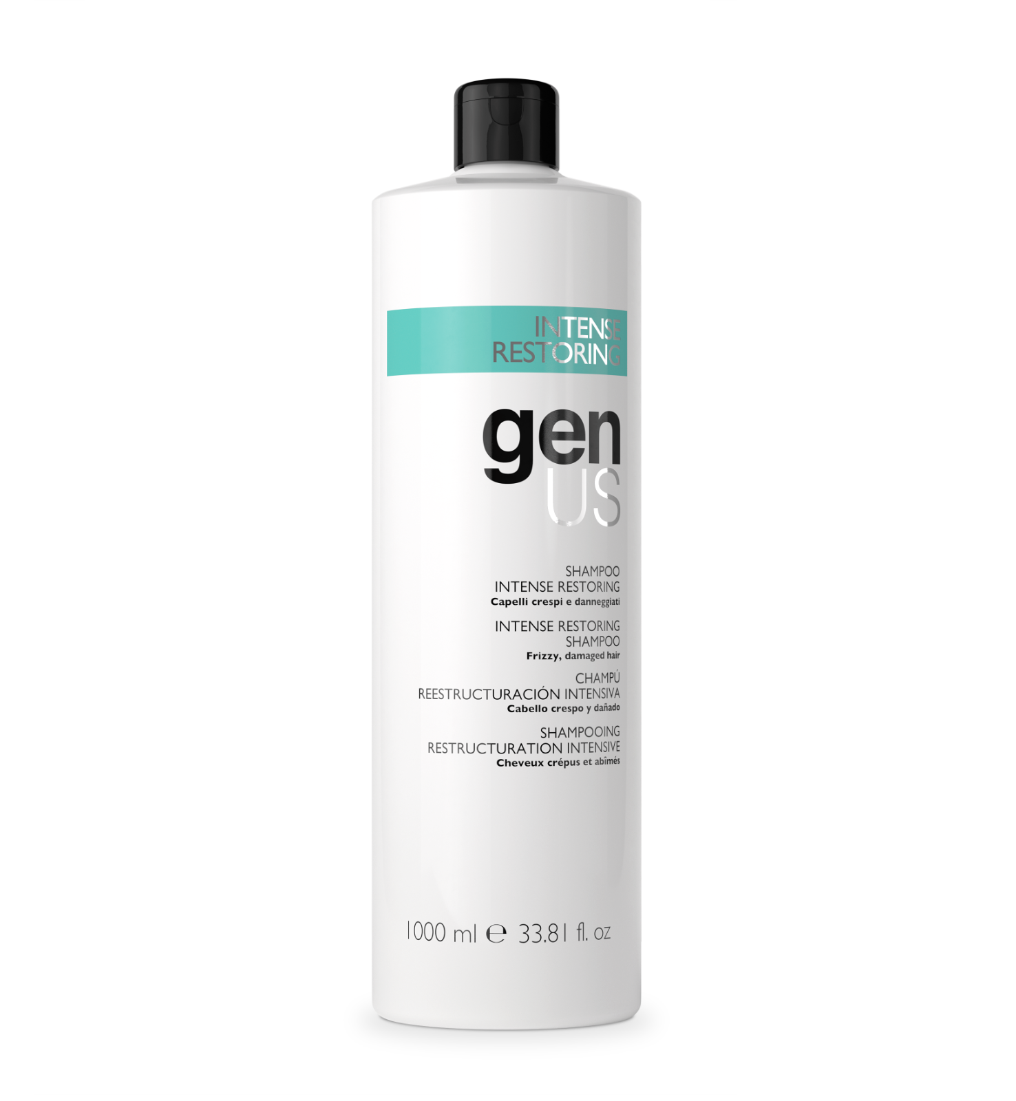 Genus Shampoo Per Capelli Crespi e Danneggiati 1000ml GEN US Intense Restoring