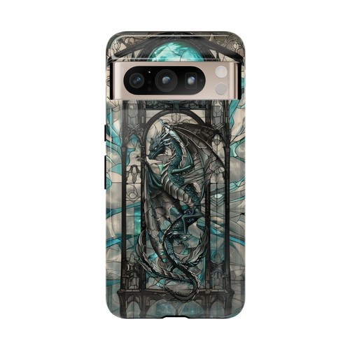 Teal Dragon Stained Glass Phone Case for iPhone, Samsung Galaxy, Pixel - 第 161/175 張圖片