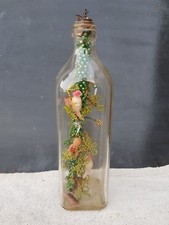 Antike Weihnachts Magische Glas Flasche mit Celluloid Spielzeug Innen 1930 GL129