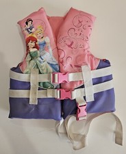 Disney Princess Life Jacket Child Kids Size Small 30-50 lb used Snow White Ariel