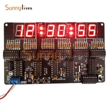 6 Digits DIY Clock Kit DIY Electronic Alarm Clock Soldering Practice Kit w/ Case