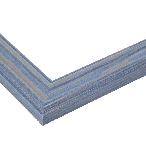ArtToFrames Custom Picture Poster Frame Blue Deep Periwinkle 1.5" Wide Wood - Picture 2 of 7