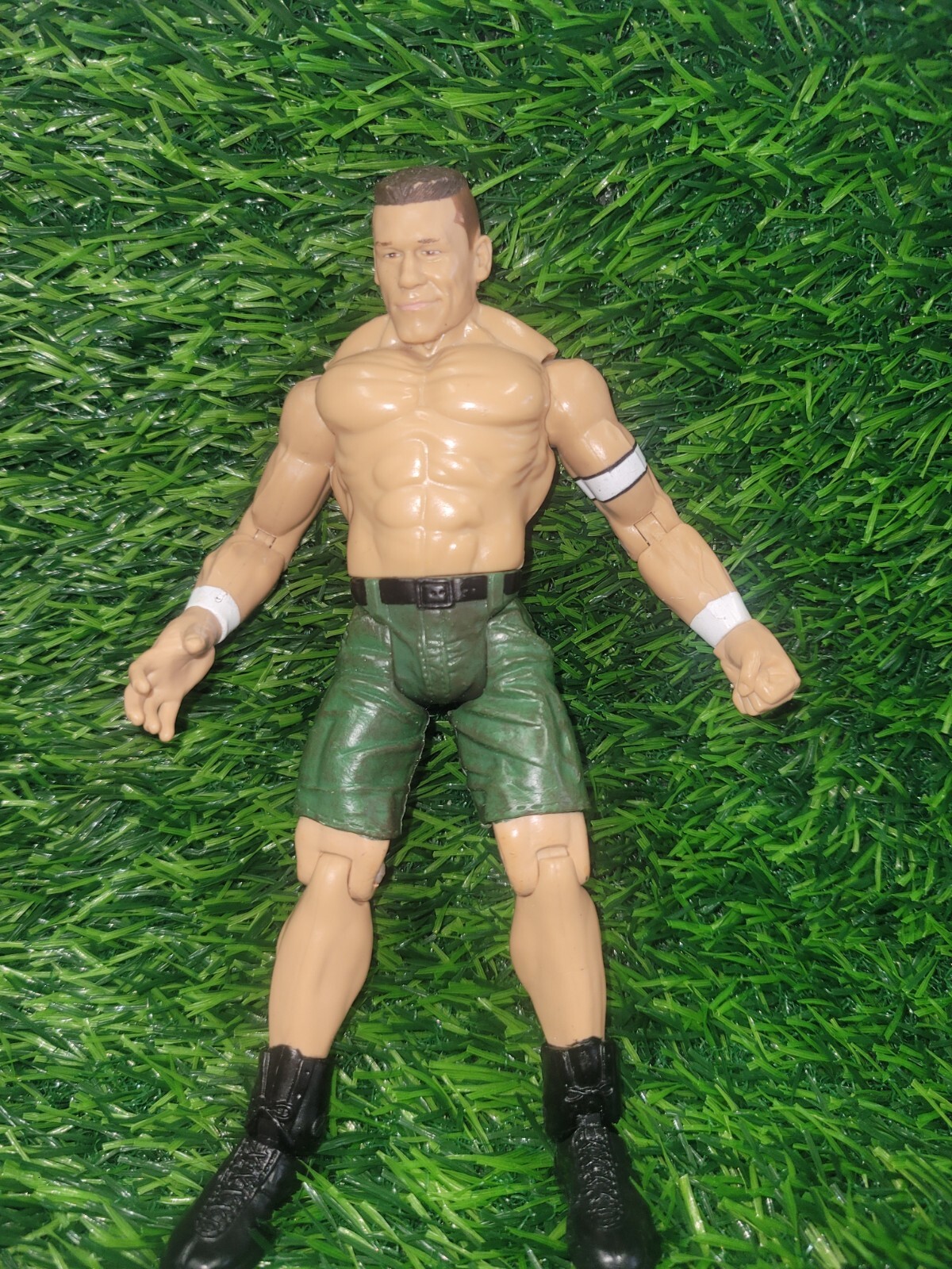Vintage WWE John Cena Wrestling Figure Titan Tron 1999 Jakks WWF Light Play