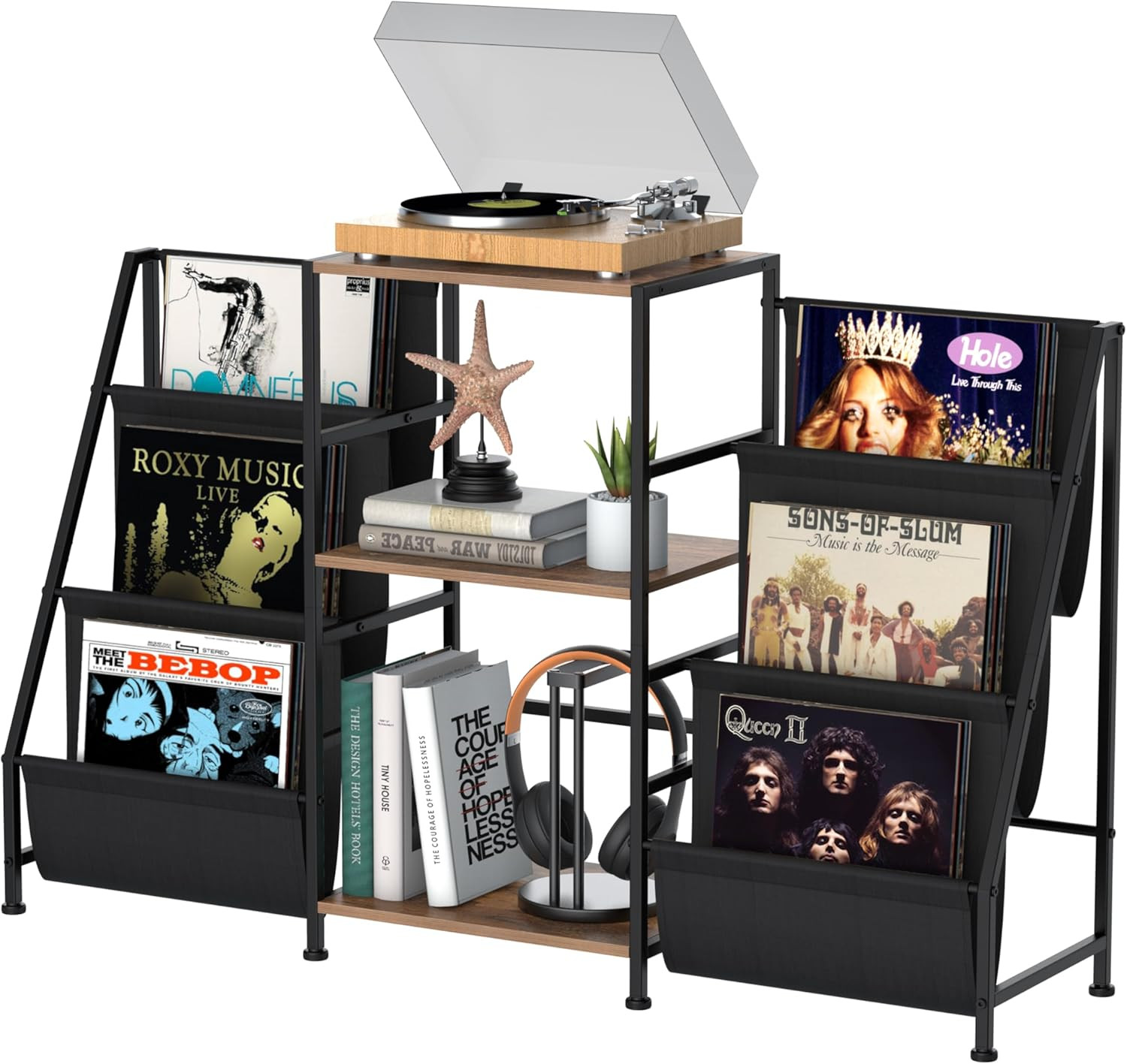 Table d'appoint vinyle VEDECASA pour un coin lecture chaleureux dans le salon