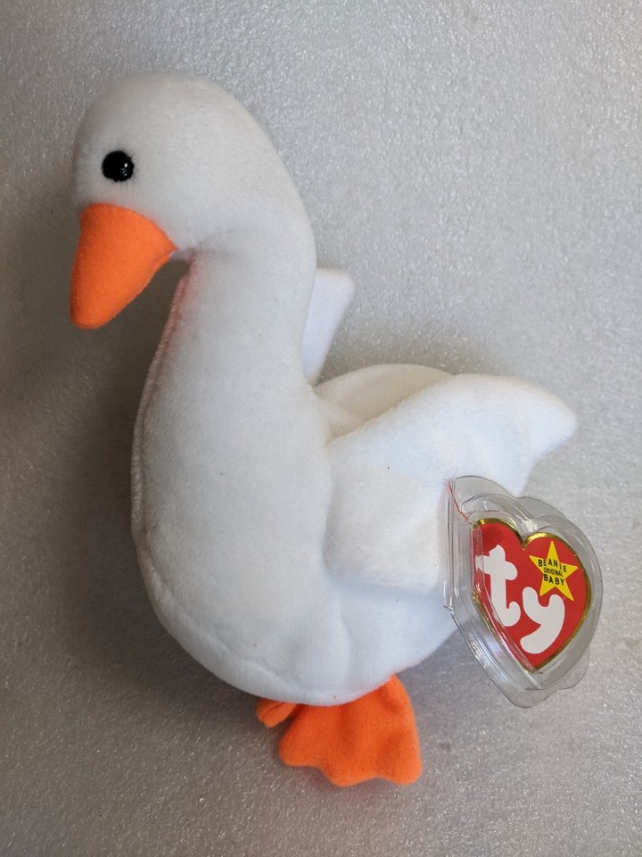 TY Beanie Babies Bird Farm Avian Lot of 6 Swan Goose Duck Rooster Egg ...