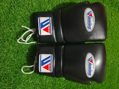Winning ボクシンググローブ MS-600 16 oz black Winning Boxing Gloves Lace Up Pro Type 16oz Black MS-600 | eBay